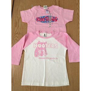 New Bundle 2 Girls Hooters Shirts Panama City Beach Florida Chicago Size 2T/4T